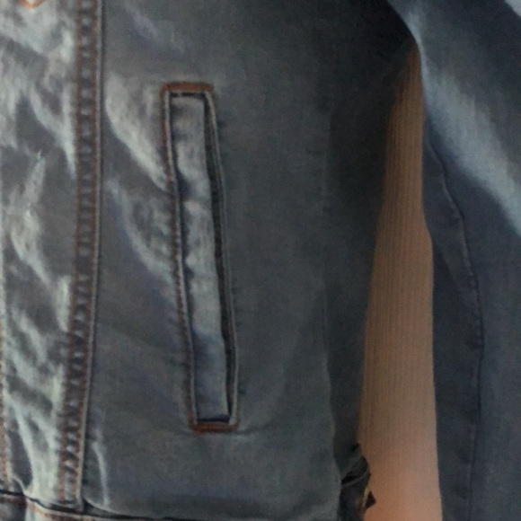 Women’s blue age button Jean stretchy jacket - Picture 9 of 16